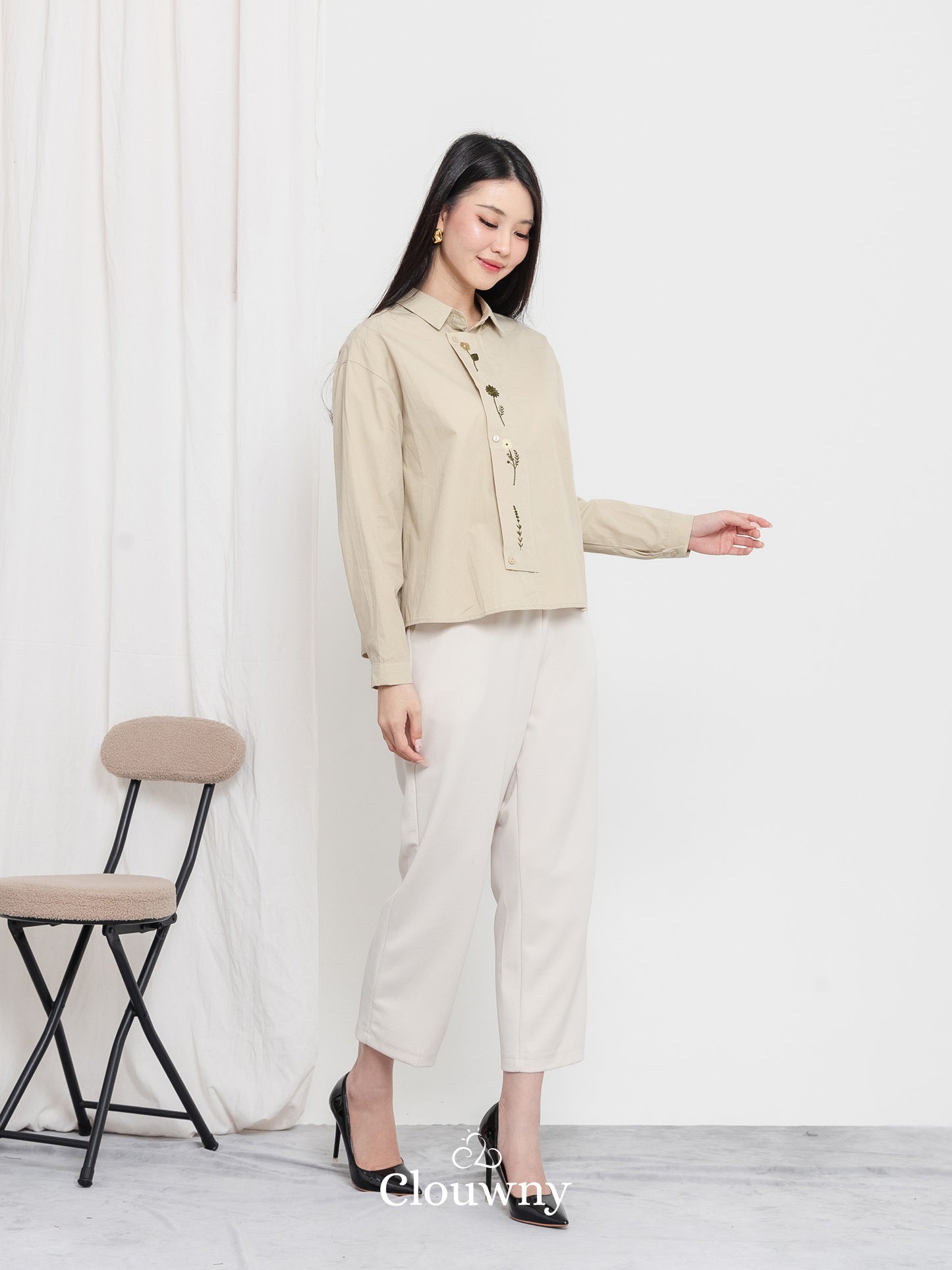 Autumn Cotton Shirt - Tea