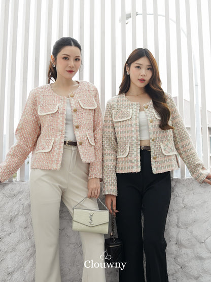 Geya Tweed Blazer - Pink