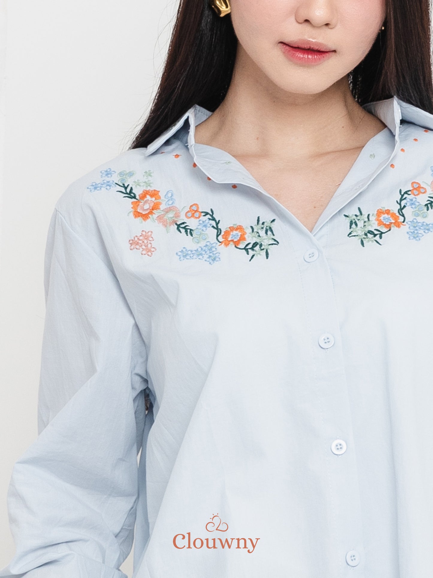 Daria Cotton Shirt - Blue