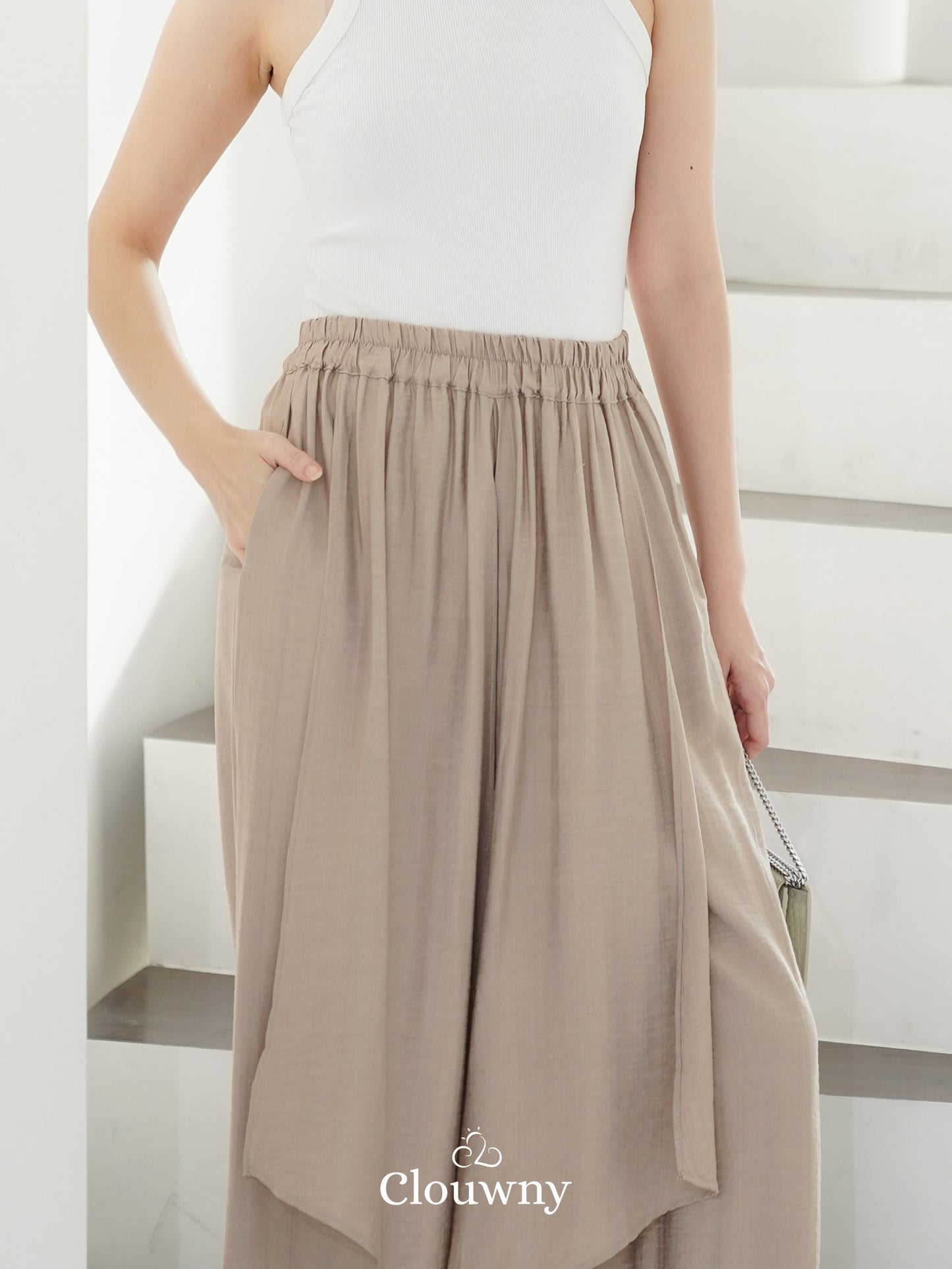 Mia Layer Cullotes - Light Khaki