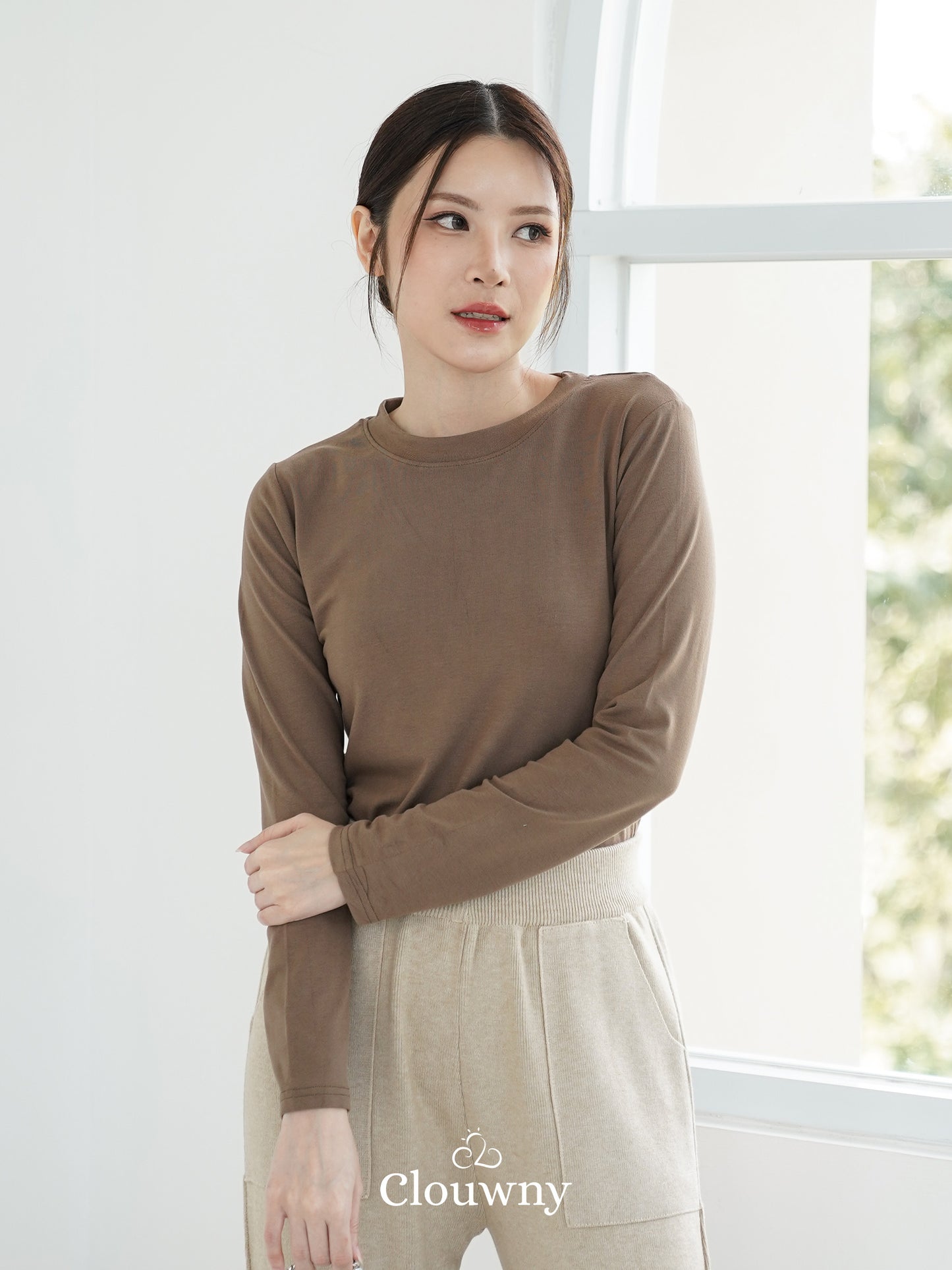 Summer Longsleeve Top - Dark Beige