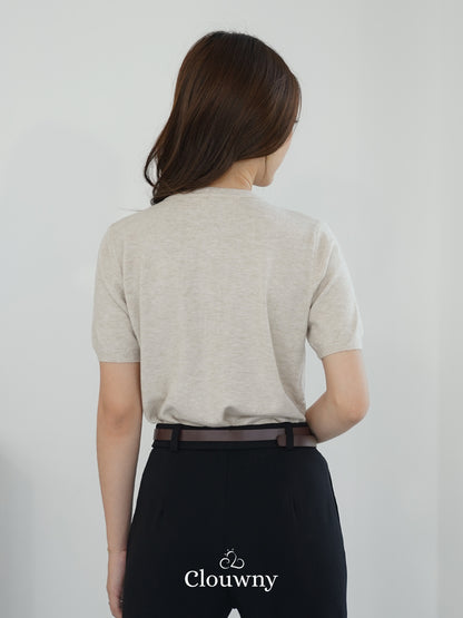 Cayan Knit Top - Oat