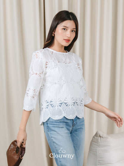 Rosini Lace Blouse - White