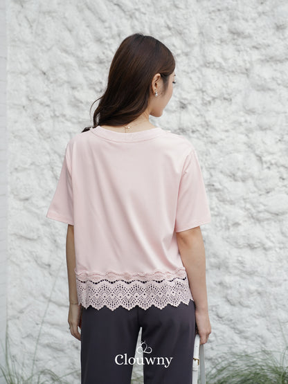 Megan Pearl Blouse - Pink
