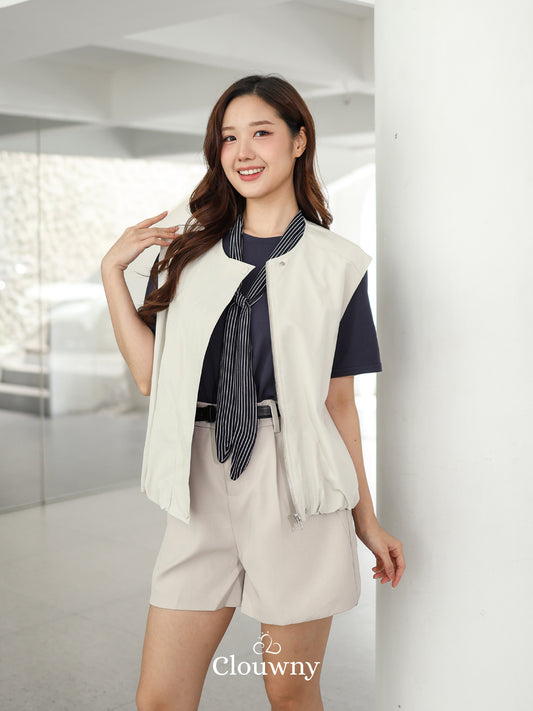 Sander Button Vest - Cream