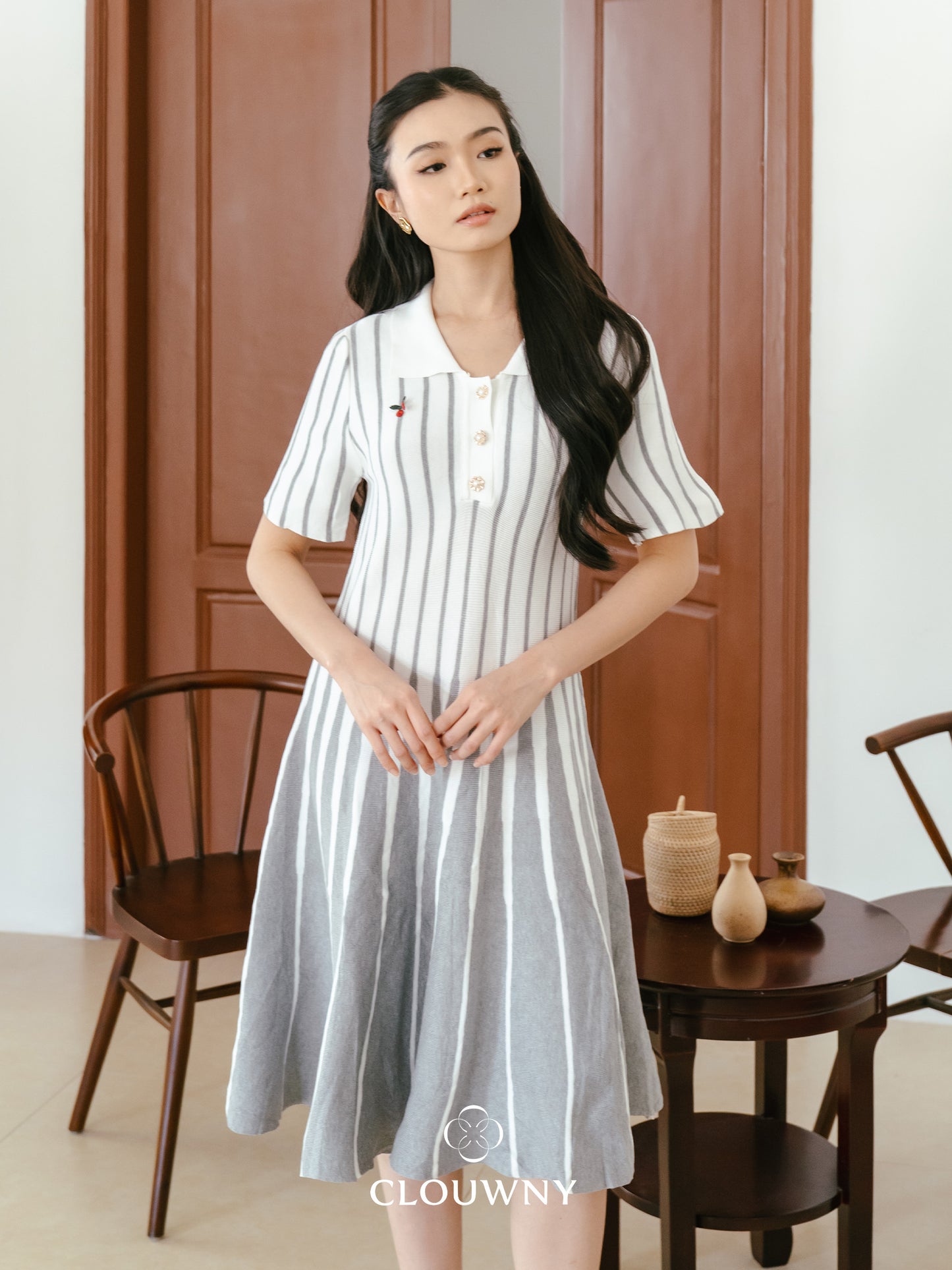 Maryn Gradient Dress - White