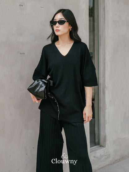 Set Vneck Lyra - Hitam