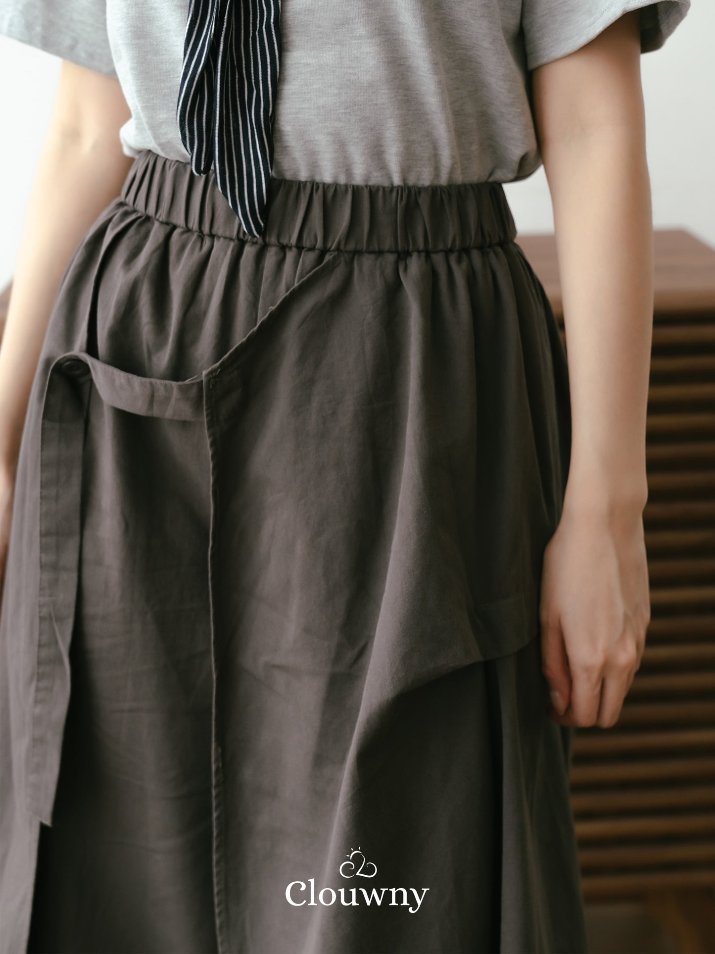 Avena Double Layer Pants - Grey