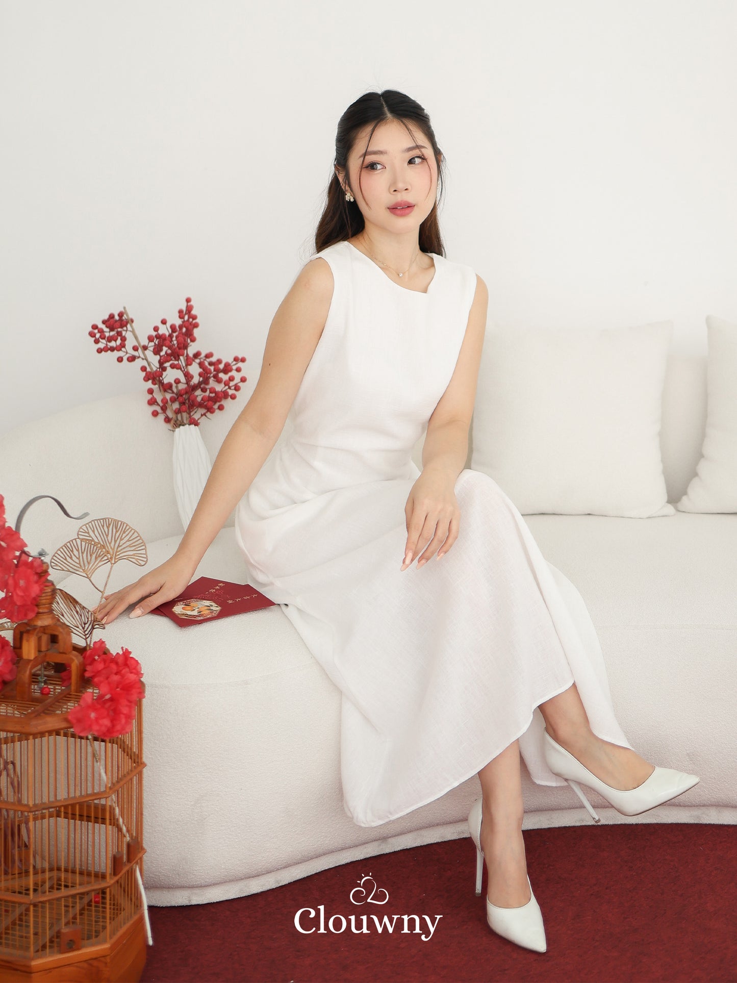 Barla Loose Dress - White