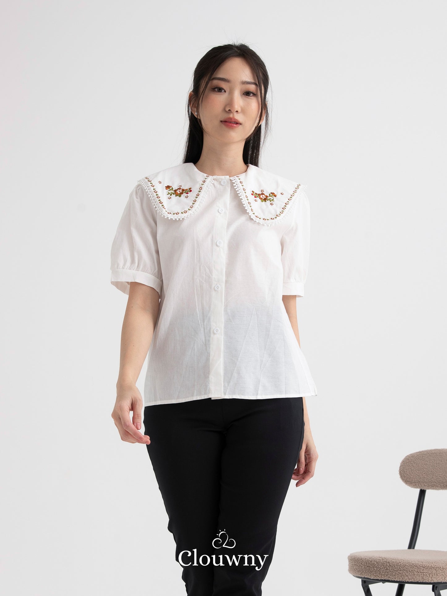 Frank Collar Shirt - White