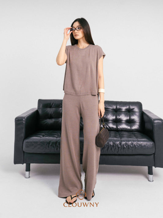 Goldie Round Knit Set - Beige