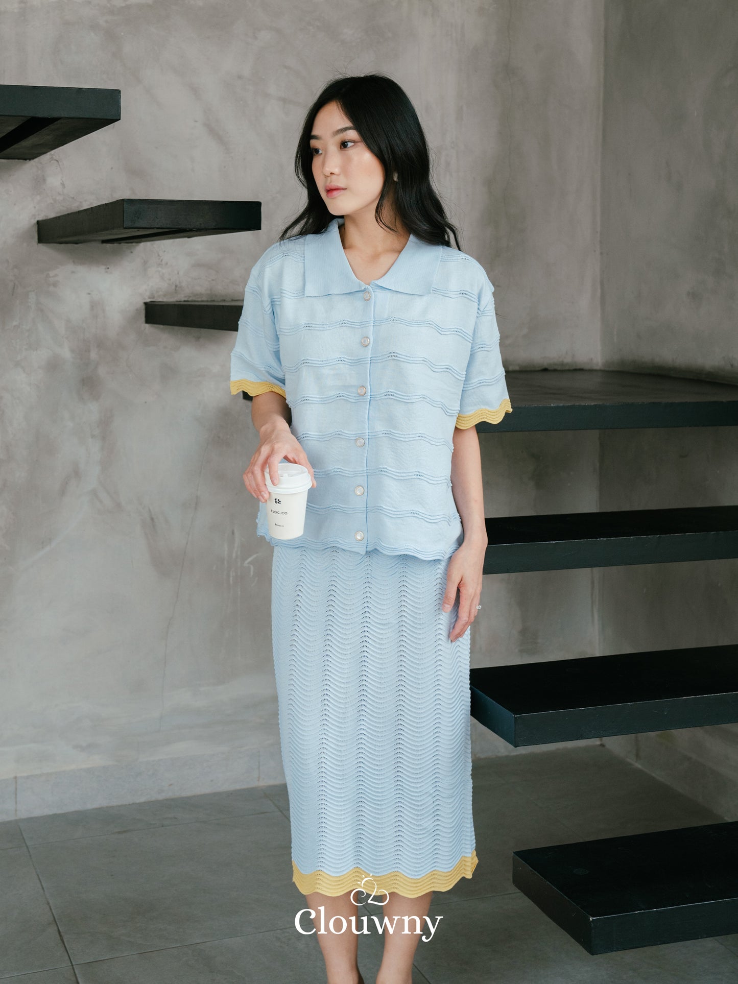 Cloud Knit Set - Blue