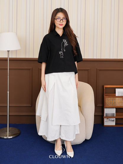 Naoki Layer Pants - White