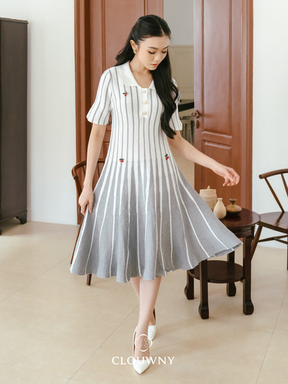 Maryn Gradient Dress - White