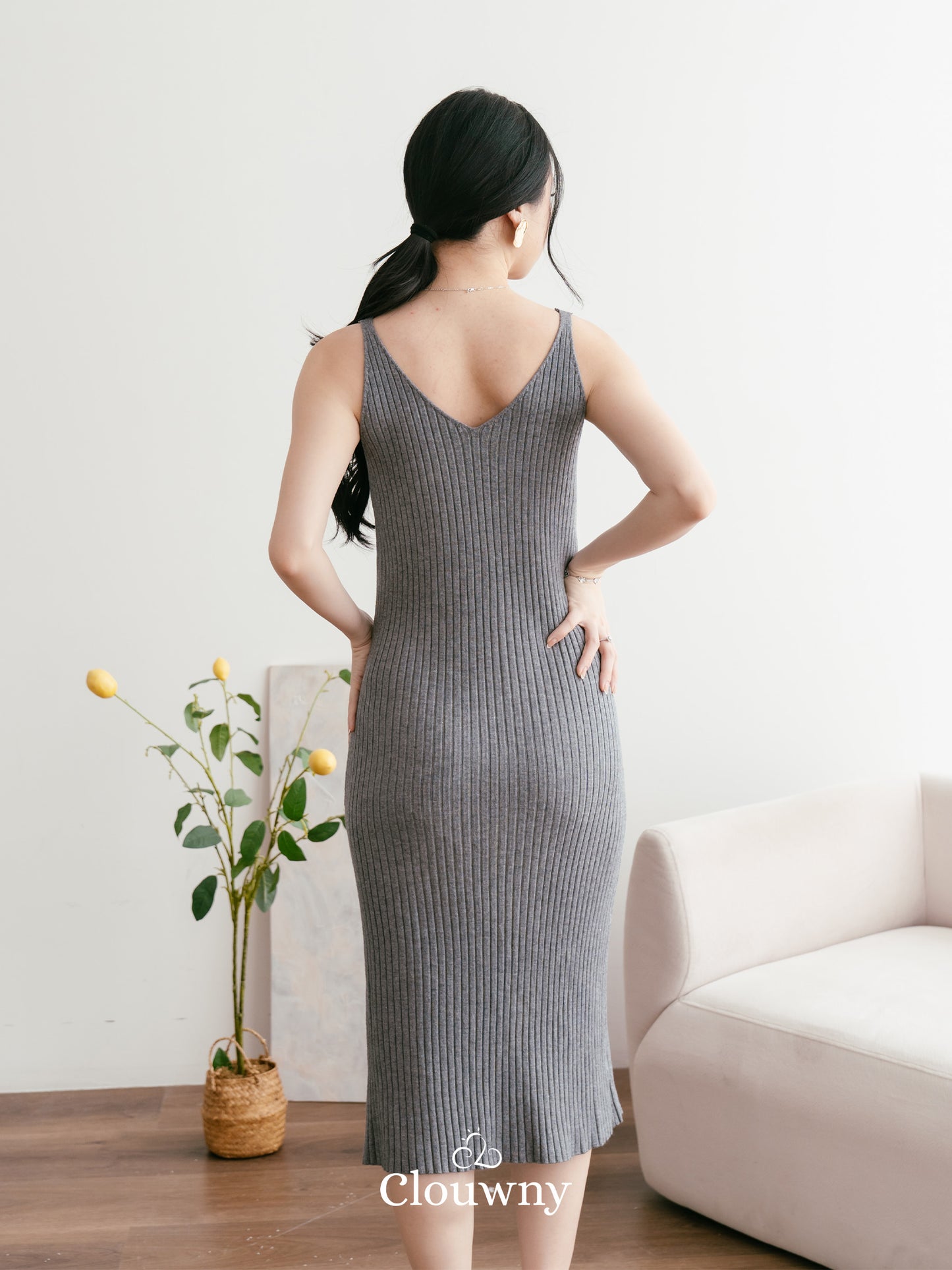 Hikari Knit Dress - Grey