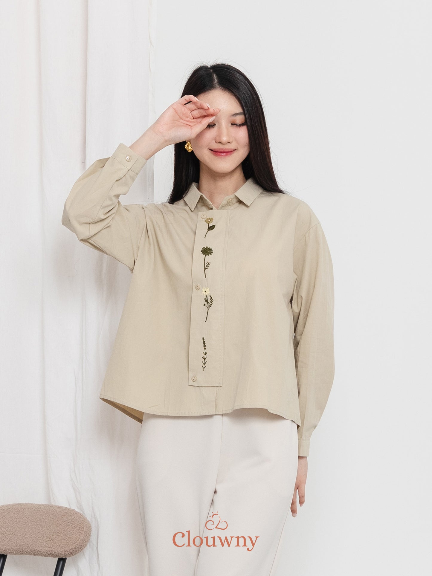 Autumn Cotton Shirt - Tea