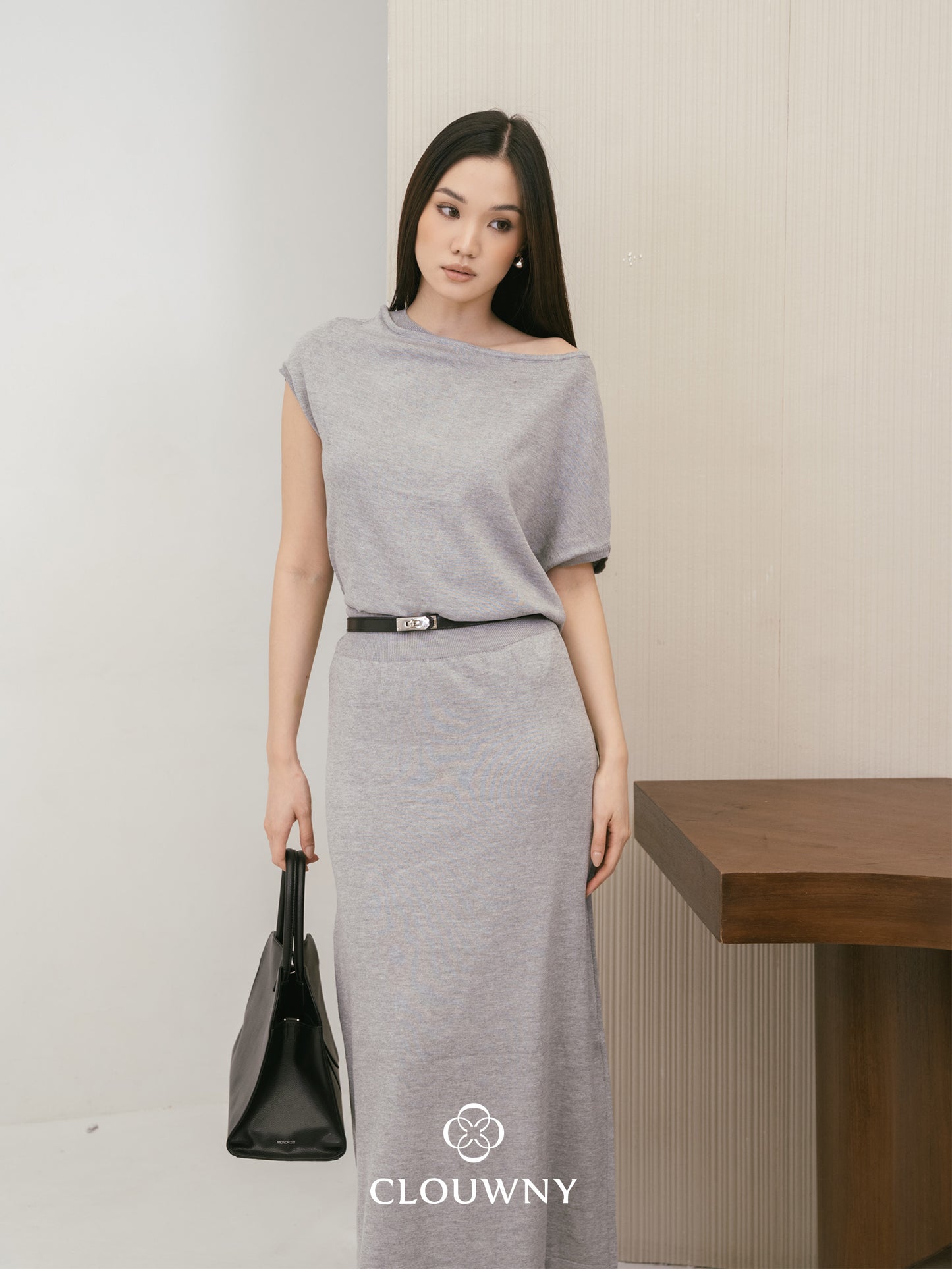 Jerica Loose Knit Set - Grey