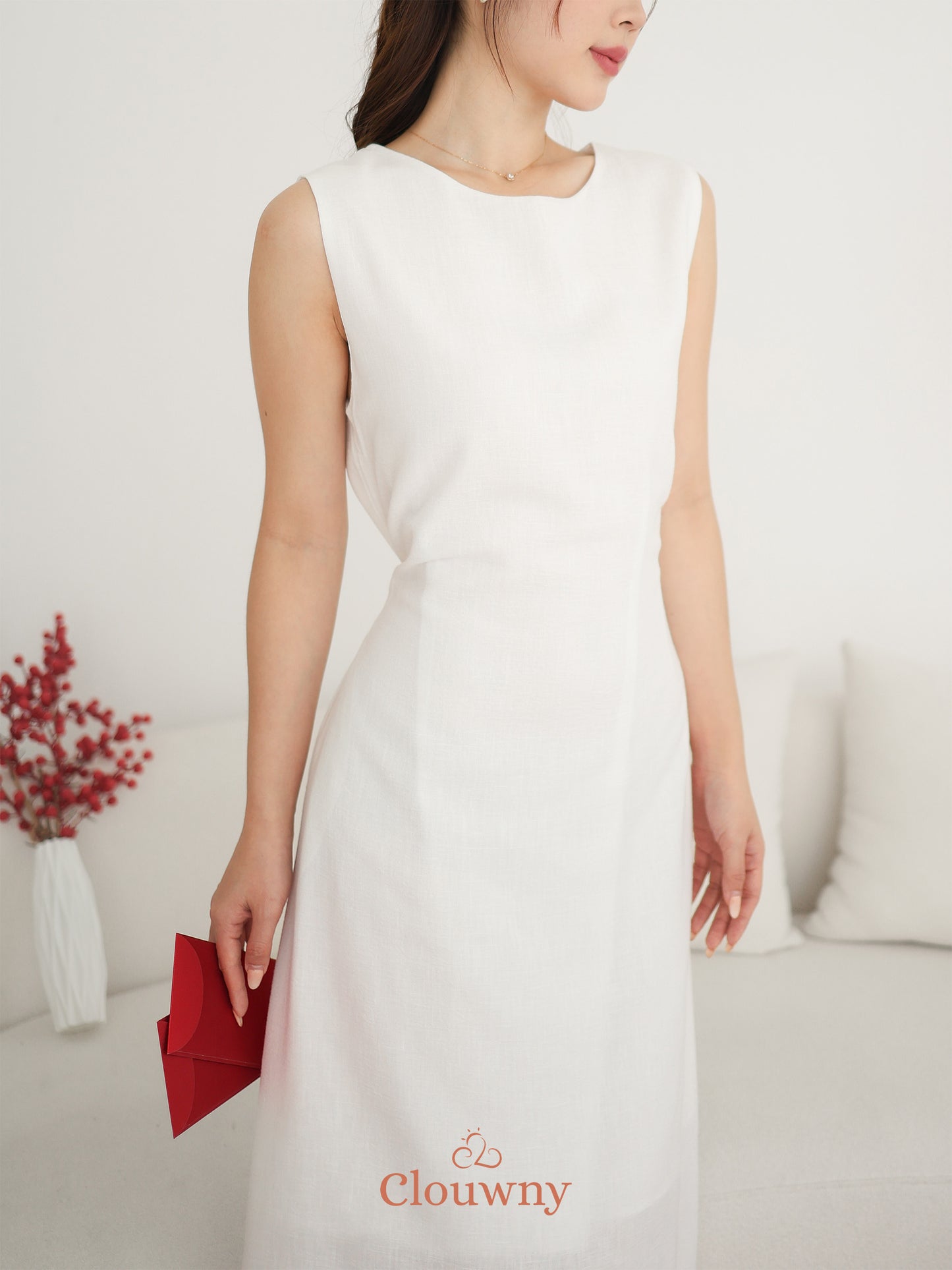 Barla Loose Dress - White