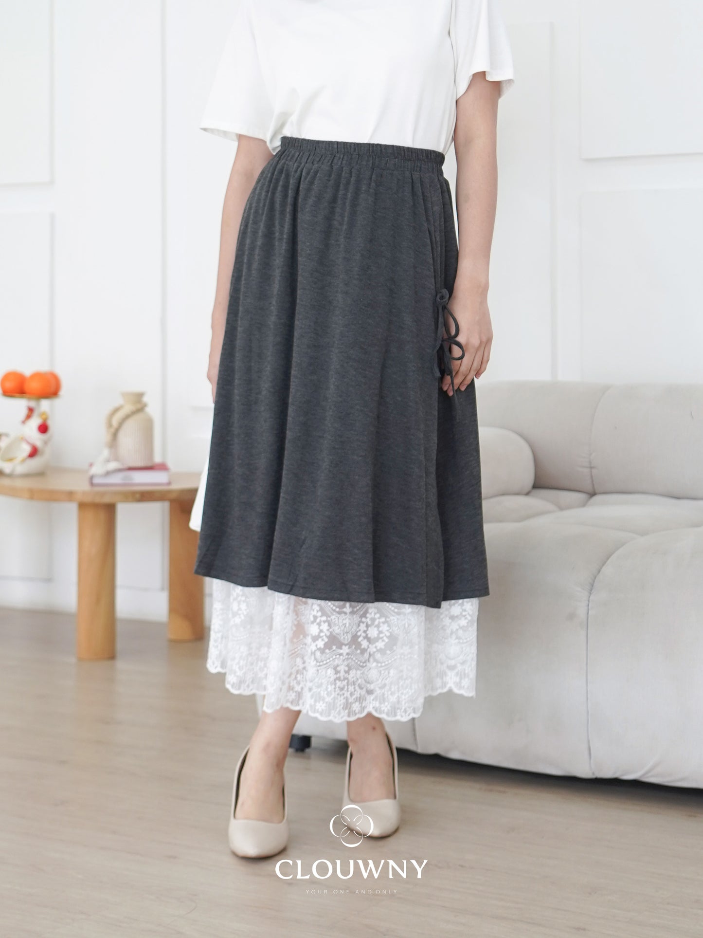 Jona Midi Skirt - Dark Grey