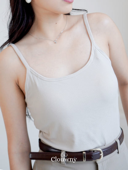 Essential Tanktop Bra Spagheti Strap - Khaki