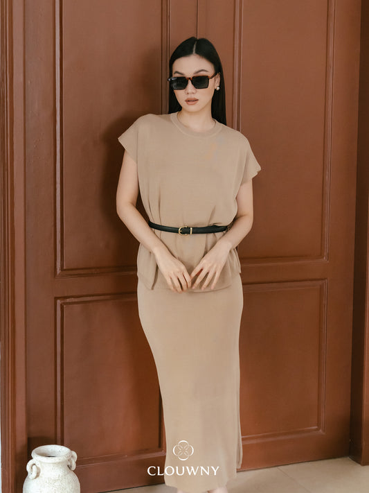 Kurasu Round Knit Set - Khaki