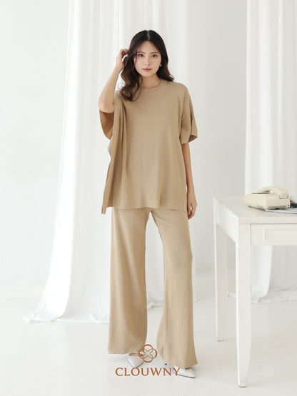 Joel Batwing Knit Set - Khaki