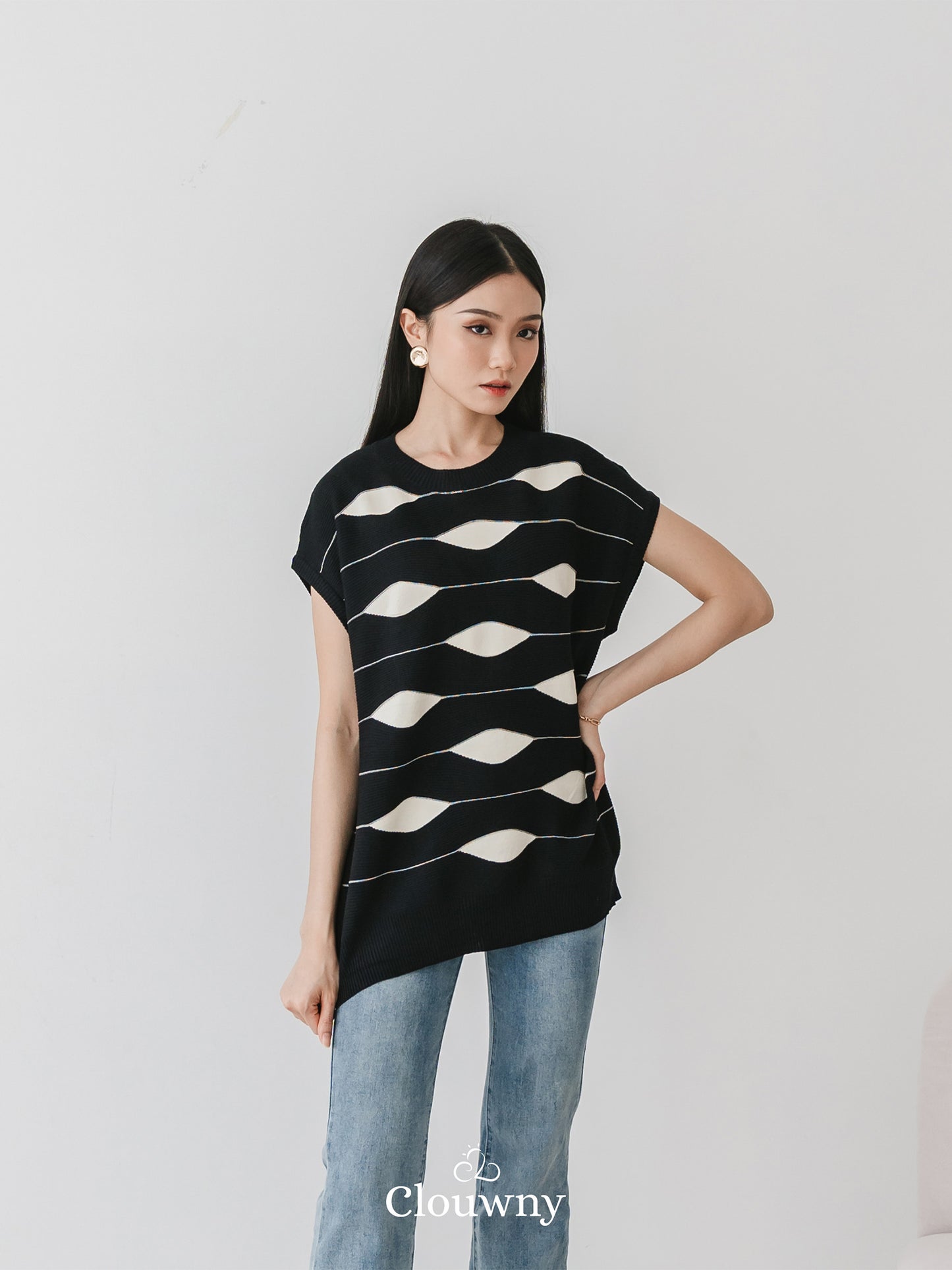 Filly Knit Top Black