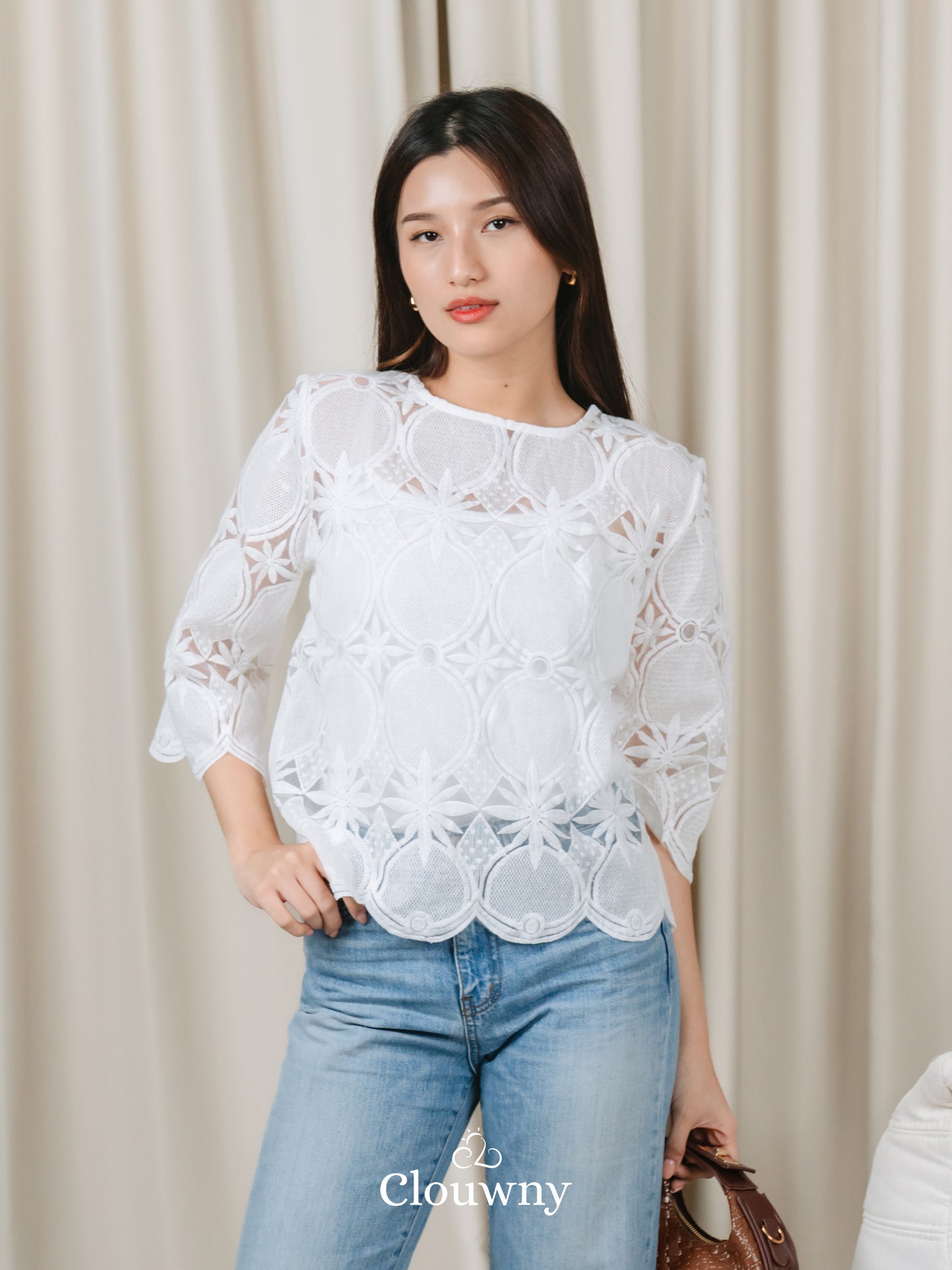 Rosini Lace Blouse - White