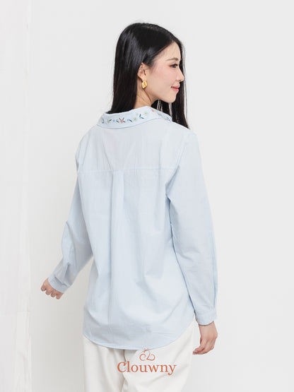 Daria Cotton Shirt - Blue