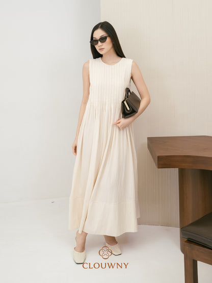 Siena Linen Maxi Dress - Cream