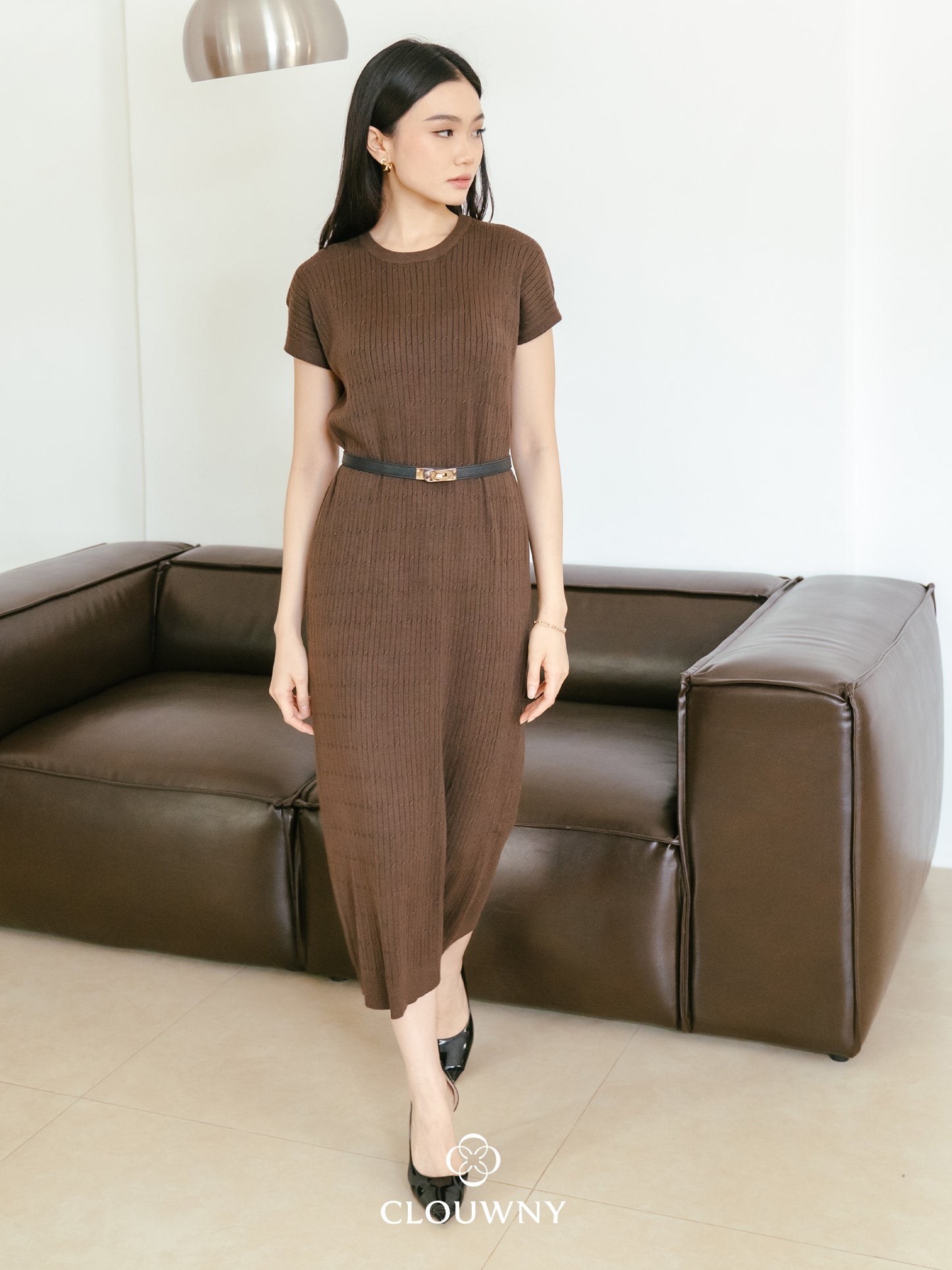 Dune Knit Dress - Coffee