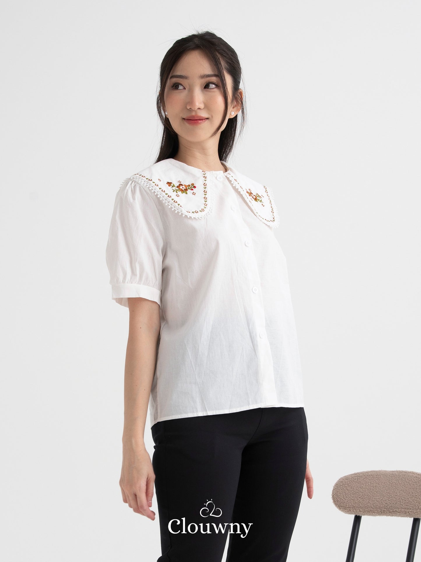 Frank Collar Shirt - White