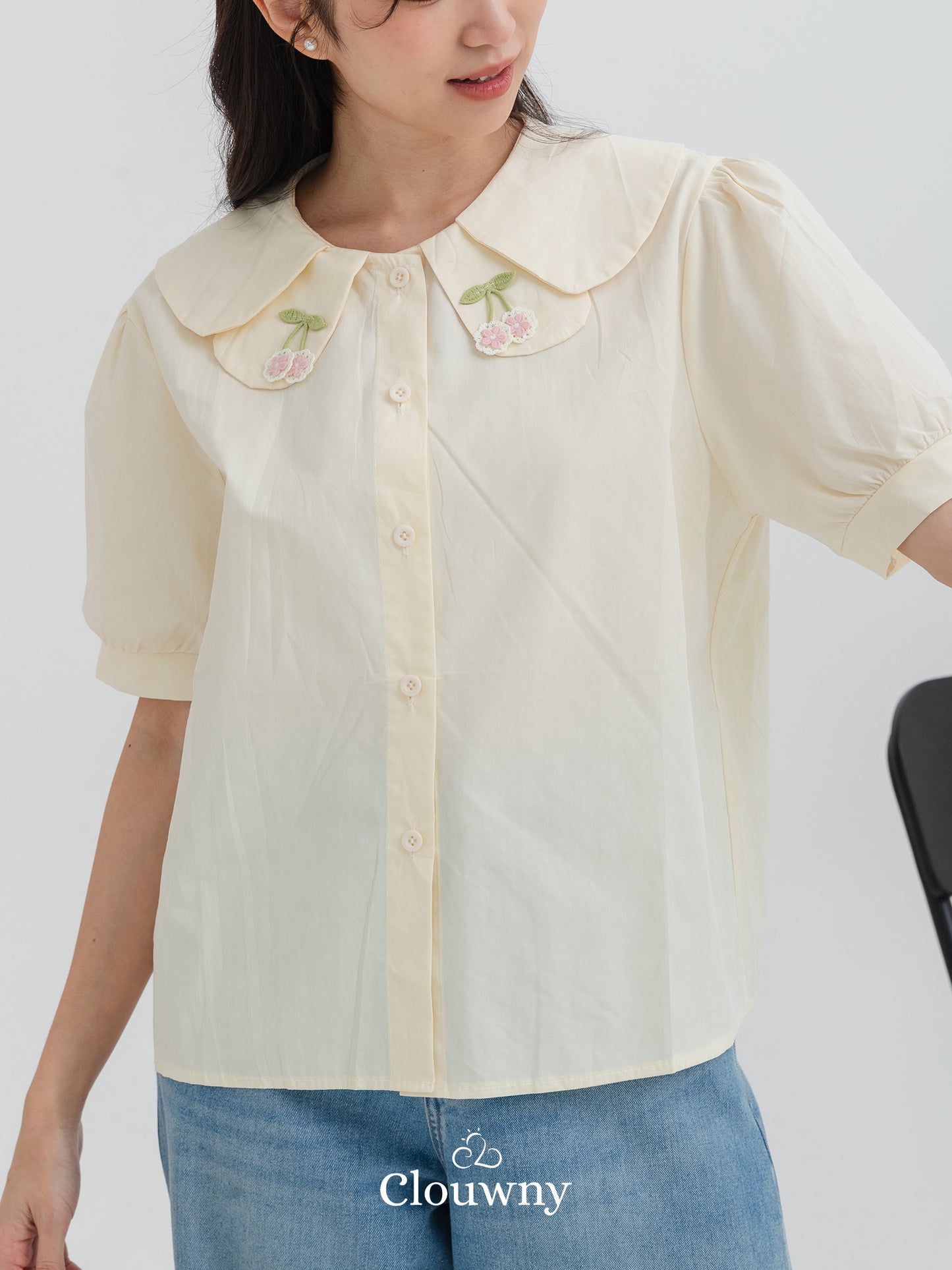 Kirei Collar Blouse - Cream