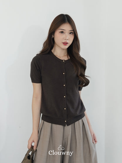 Cayan Knit Top - Coffee