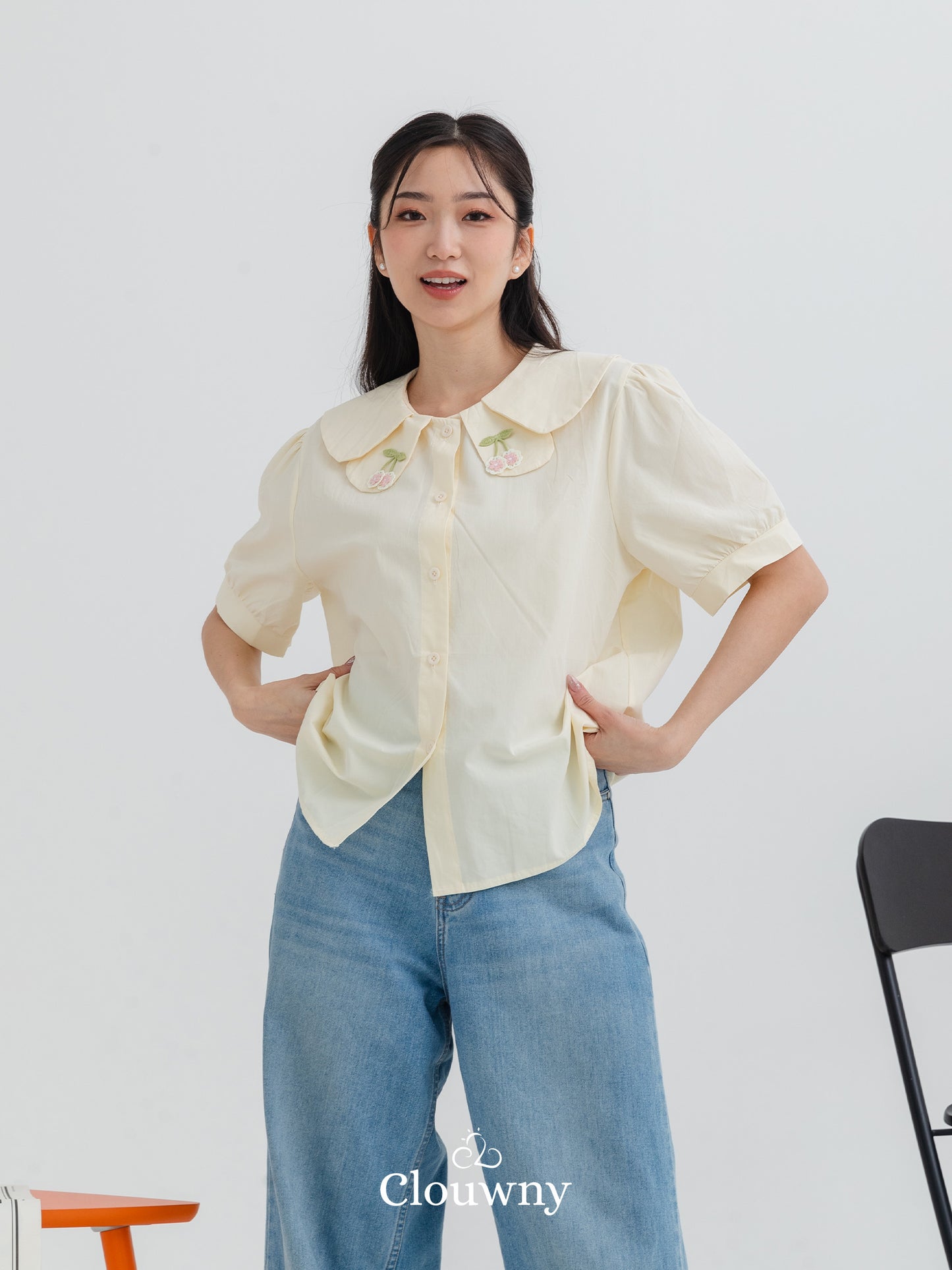 Kirei Collar Blouse - Cream