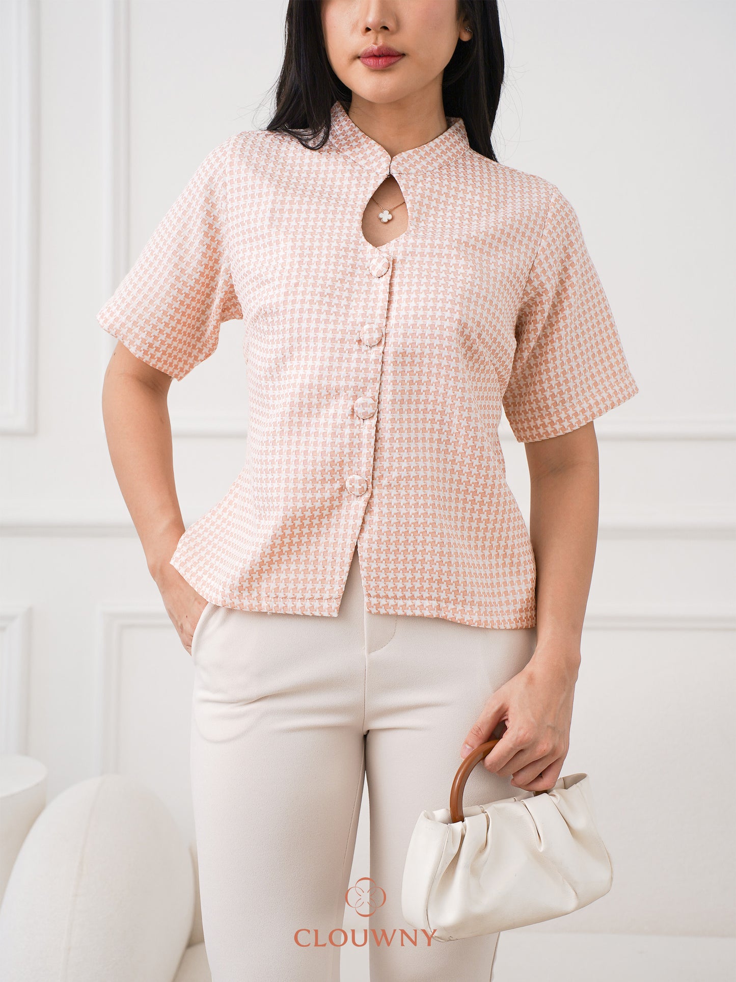 Dinar Button Top - Pink