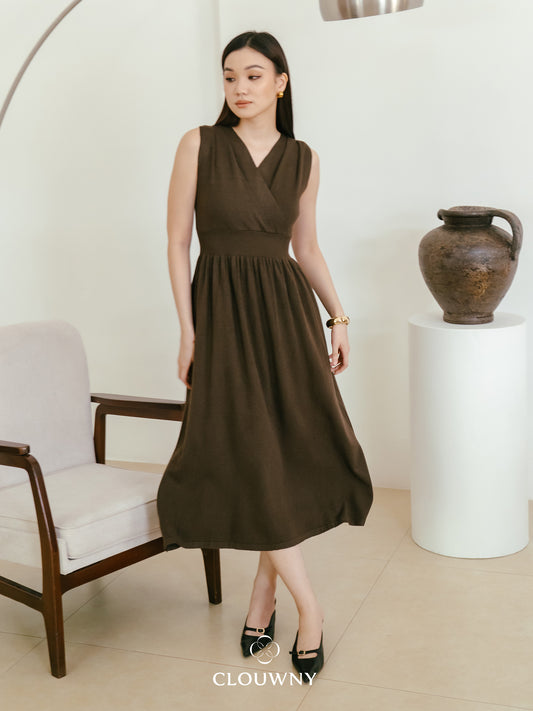 East Rubber Dress - Coffee