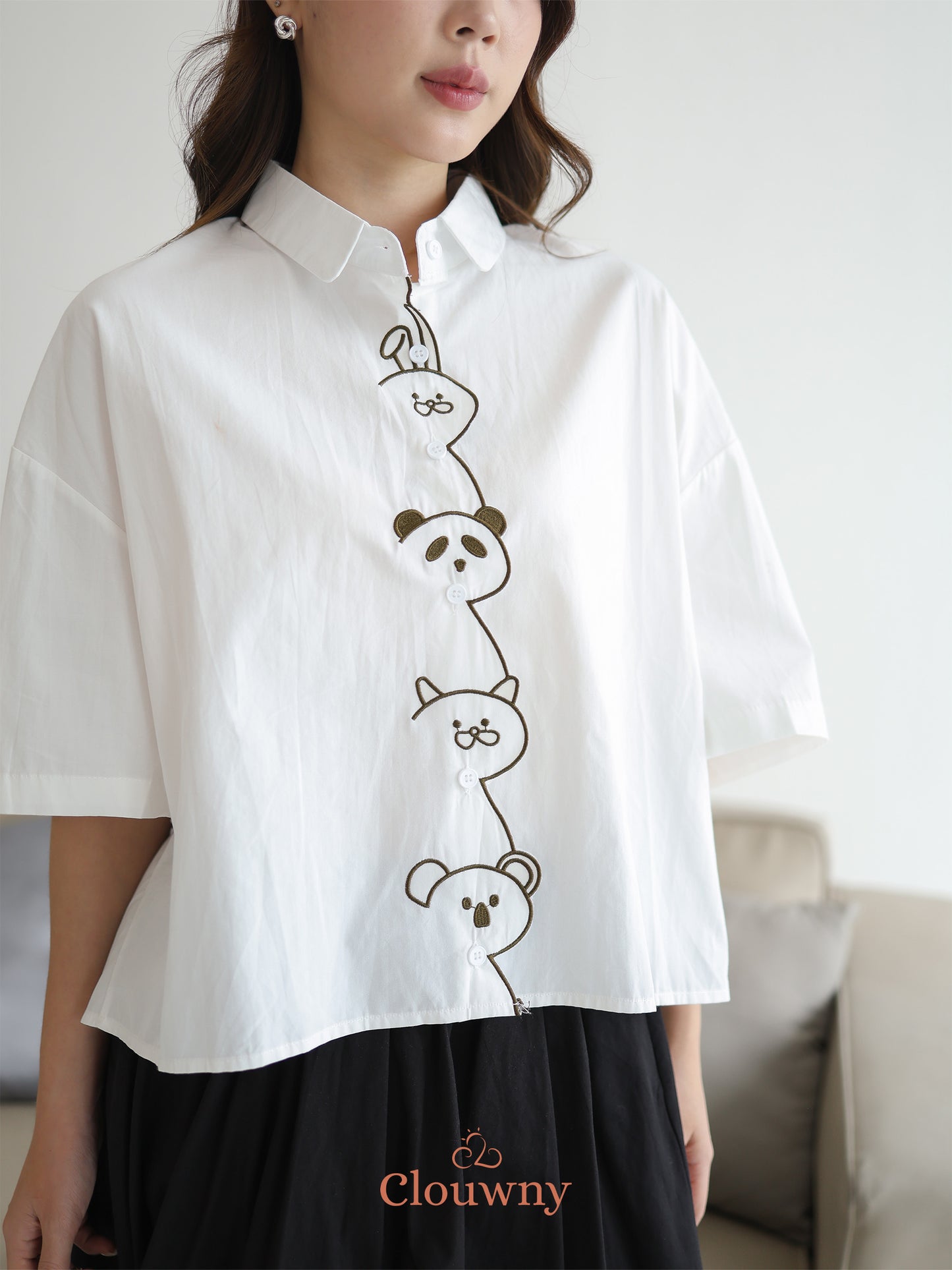 Friends Cotton Shirt - White