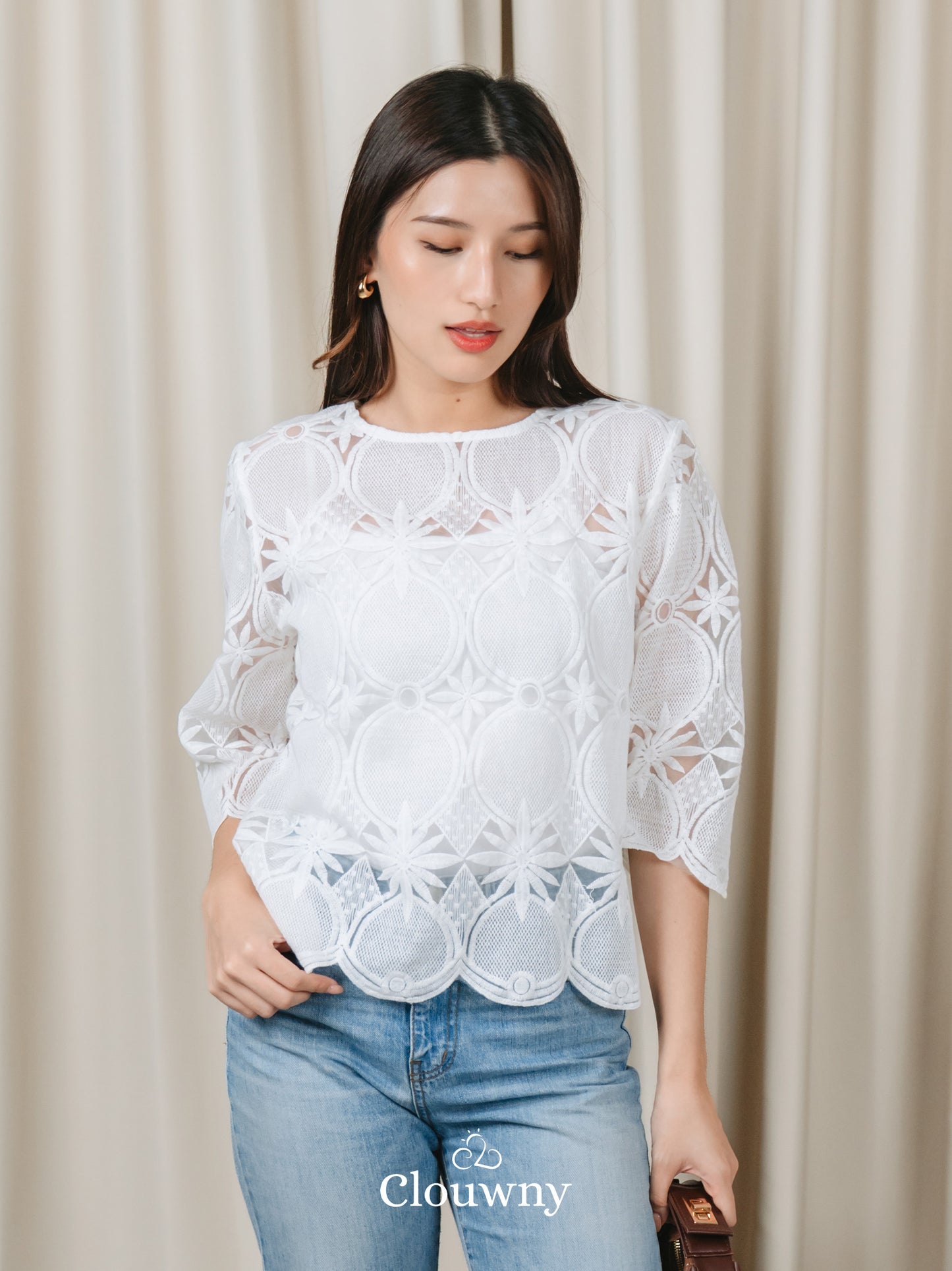 Rosini Lace Blouse - White