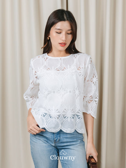 Rosini Lace Blouse - White