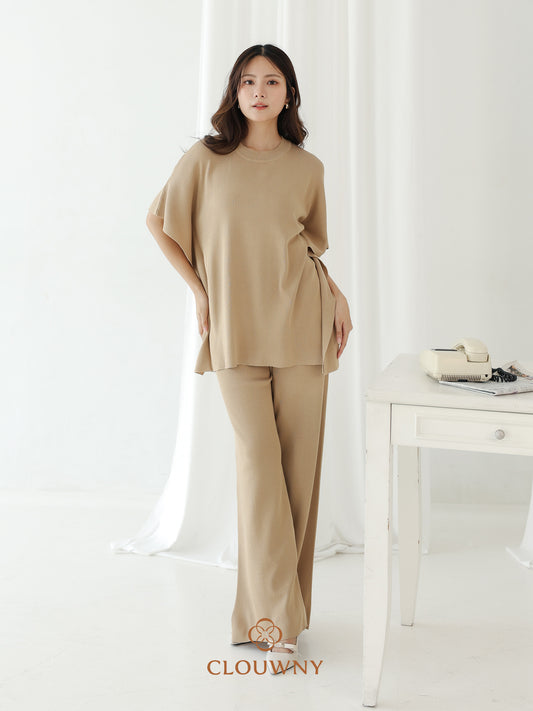 Joel Batwing Knit Set - Khaki