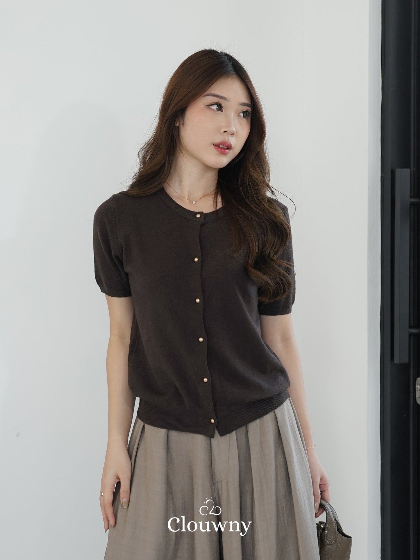 Cayan Knit Top - Coffee
