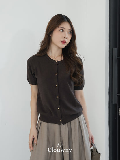 Cayan Knit Top - Coffee
