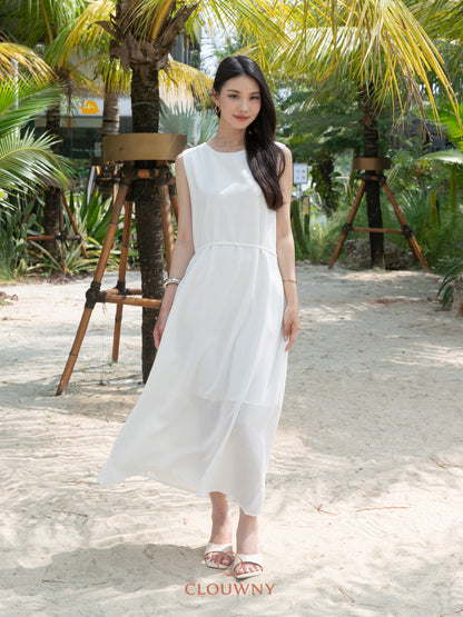 Barla Loose Dress - White