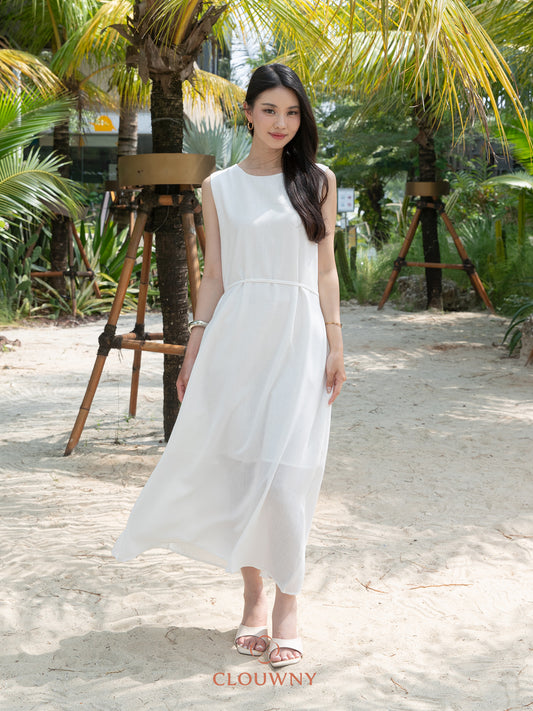 Barla Loose Dress - White
