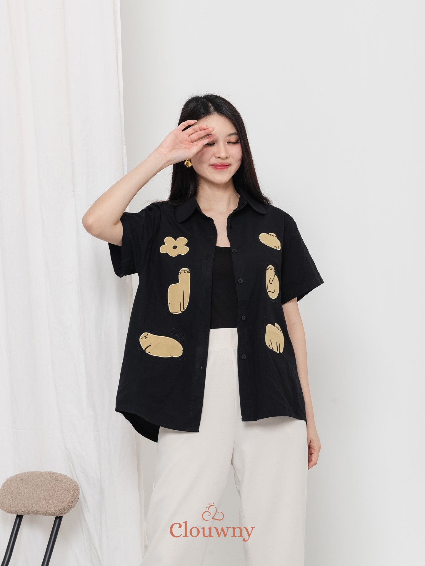 Koska Cotton Shirt - Black