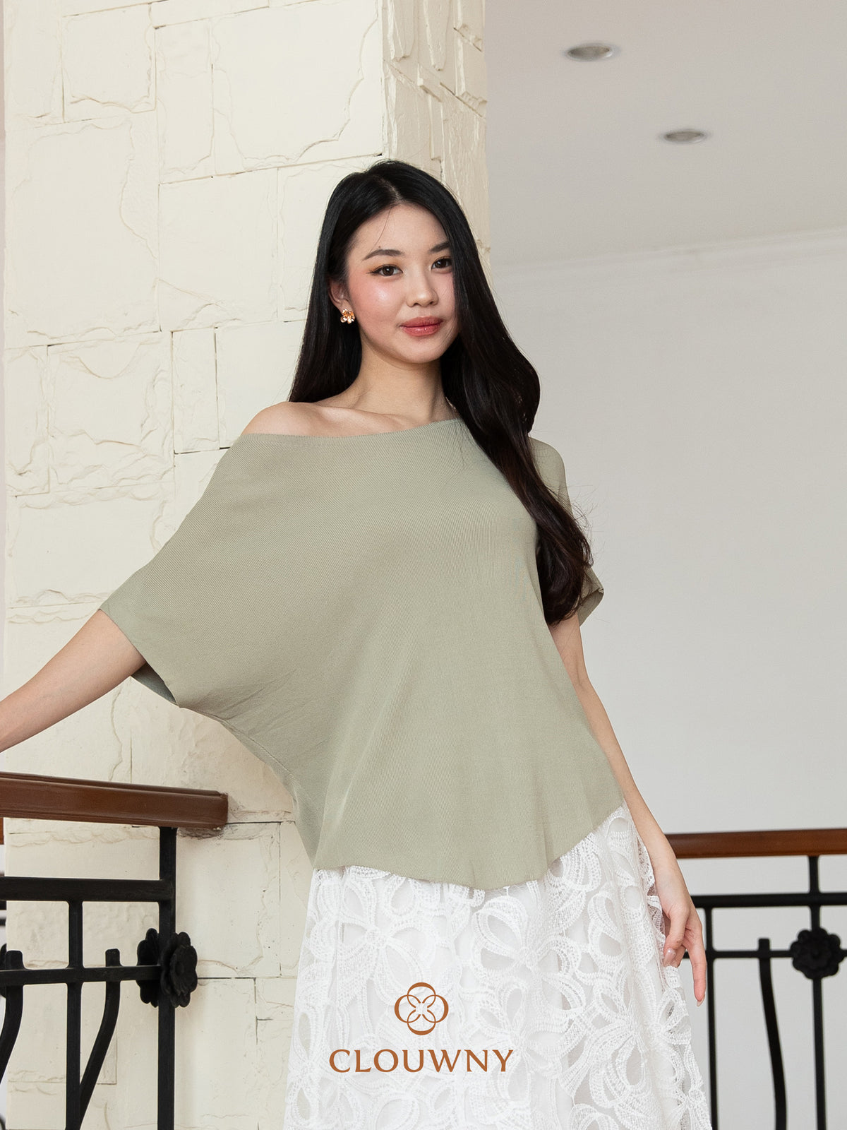 Wayne Shoulder Off Top - Sage Green