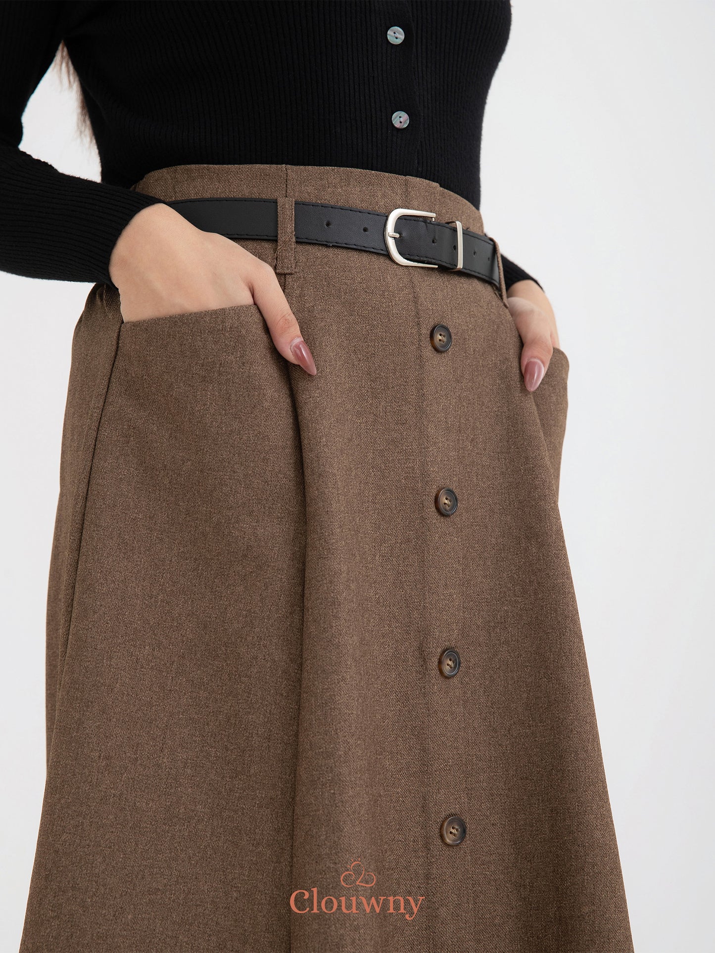 Carol Belt Skirt - Beige