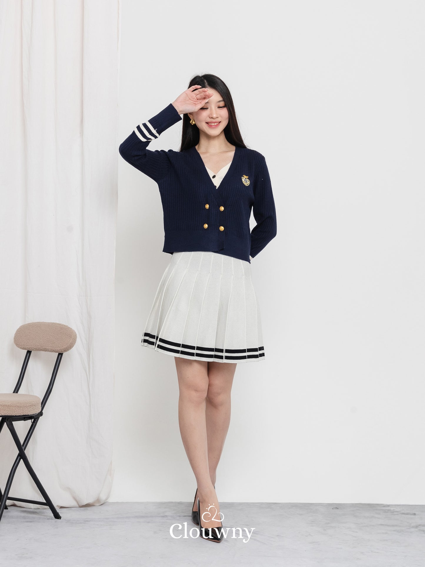 Nalami Knit Top - Navy