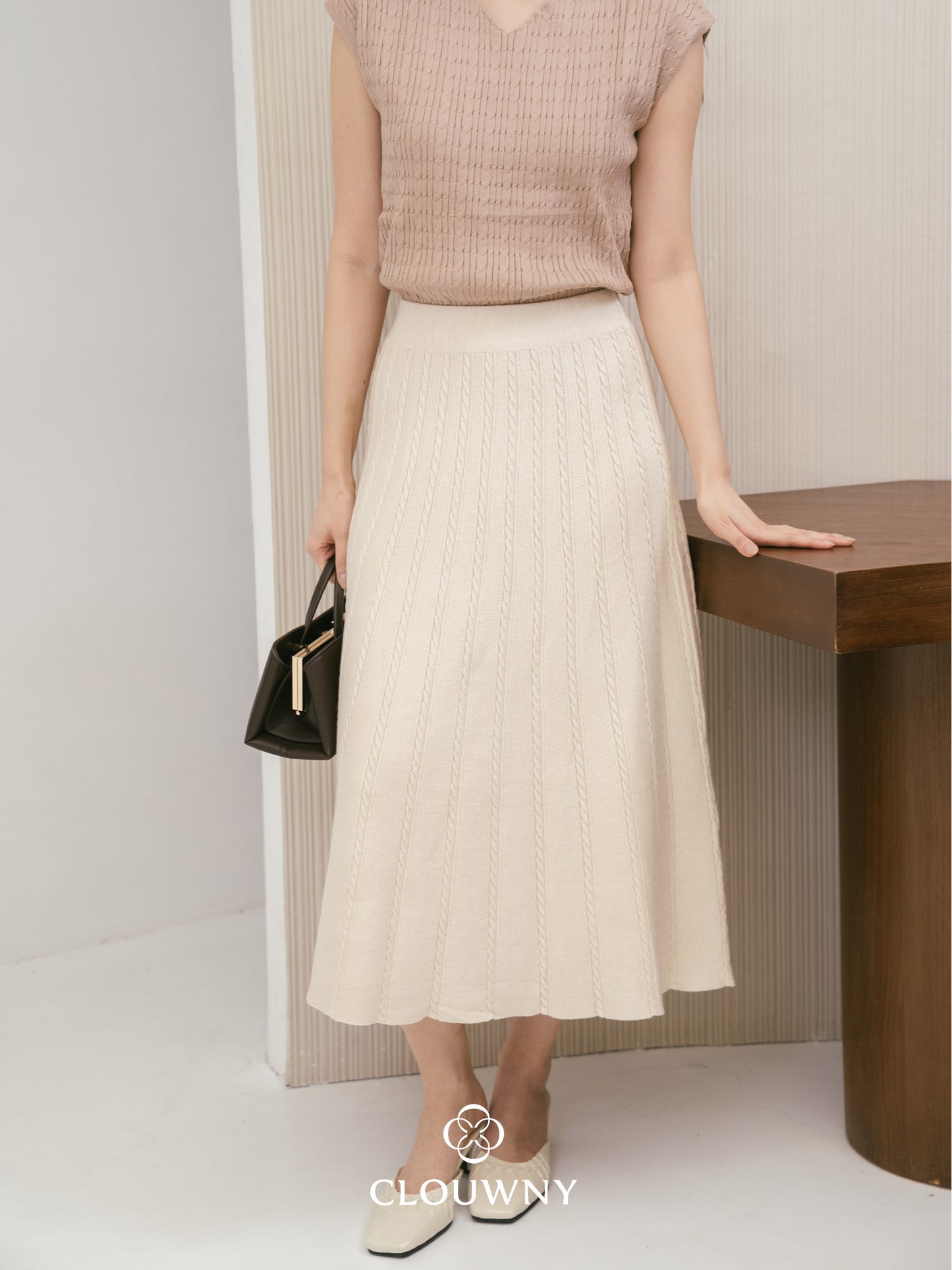 Chesma Knit Skirt - Cream